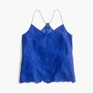 J Crew Lace Racer Back Cami sz 8